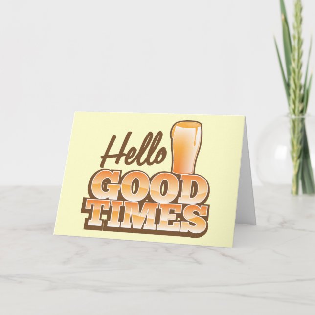 Hej Bra Times! ölbutiksdesign Kort (Framsida)