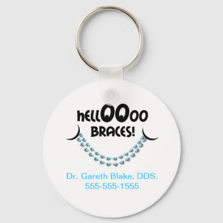 Hej Braces Blue Orthodontist Patient Gift Anpassni Nyckelring