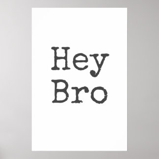 "Hej Bro" Boys Room Wall Art Poster