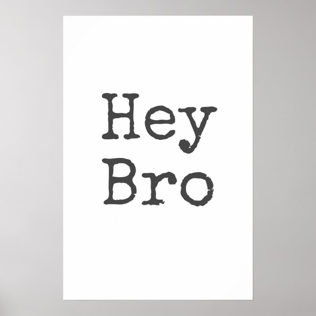 "Hej Bro" Boys Room Wall Art Poster (Framsidan)