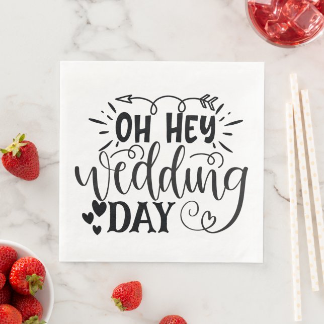Hej, Bröllopsdag Pappersservett (Insitu)