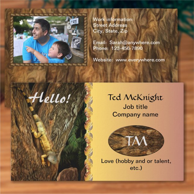 Hej Bucerias Iguana 1069 Visitkort (Skapare uppladdad)