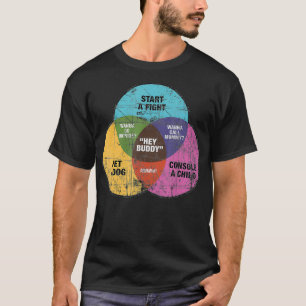 Hej Buddy Rolig hund Fight Child Math Venn Logic D T Shirt