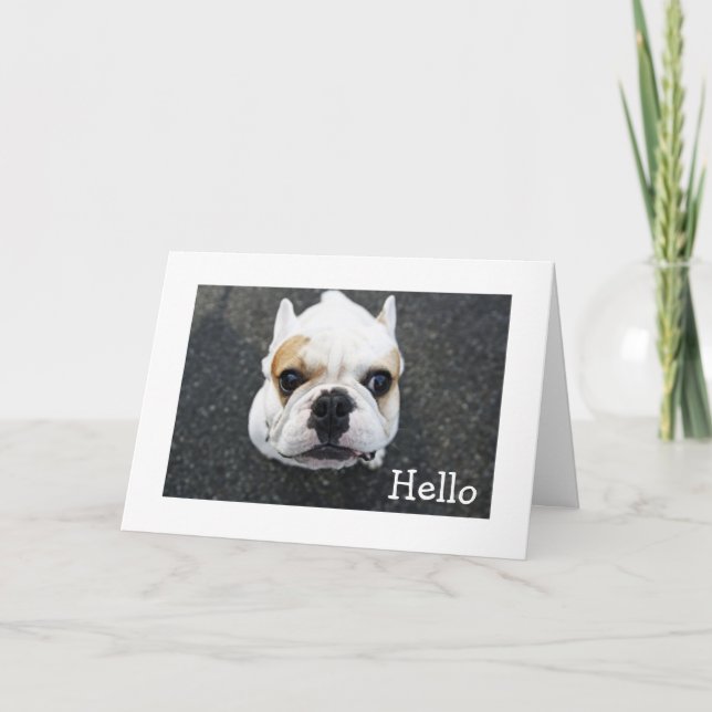 Hej Bulldog Greeting Card - Verse Kort (Framsida)