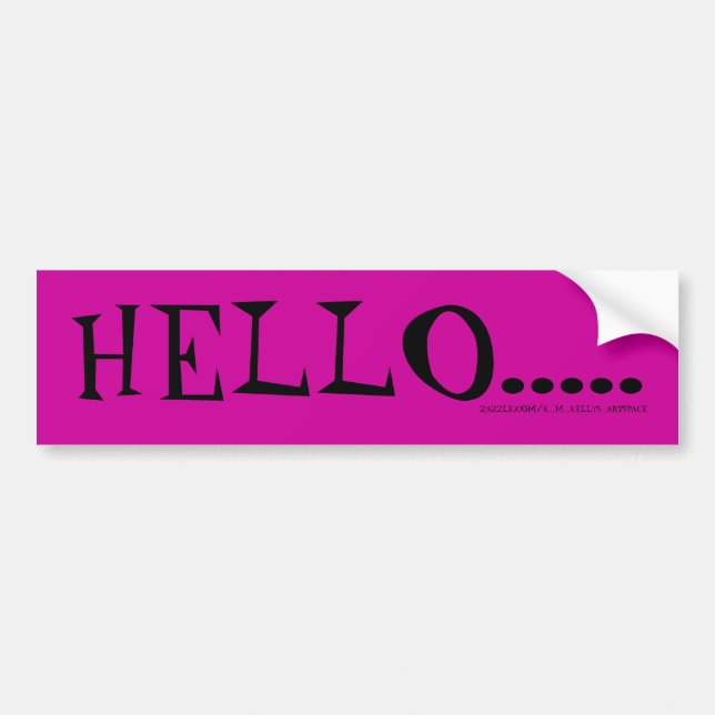 Hej.... Bumper Sticker Bildekal (Framsidan)