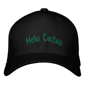 Hej Cactus Funny Embroized Hat Broderad Keps