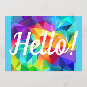 Hej Card Bright Lycklig Rainbow Birthday eller någ Kort
