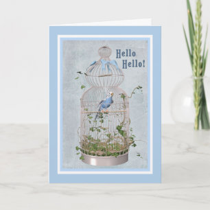 Hej Card med Cheerful Birdcage Kort