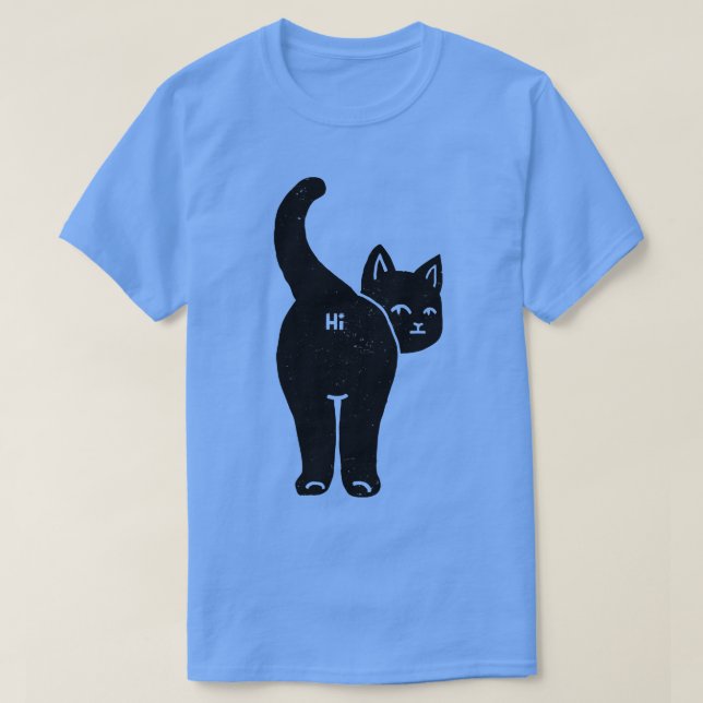 Hej Cat Butt Minimalist Black av Tobe Fonseca T Shirt (Design framsida)