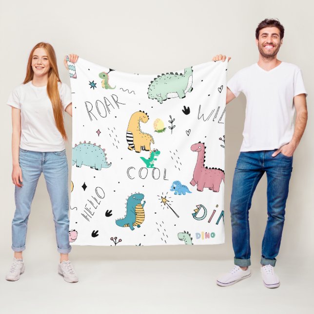 Hej Coola Dinos Roar Fleecefilt (På plats)