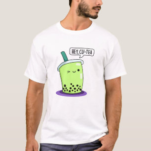 Hej Cu-Tea Funny Boba Tea Pun T Shirt