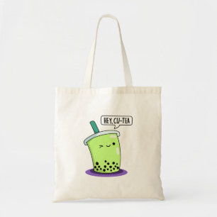 Hej Cu-Tea Funny Boba Tea Pun Tygkasse