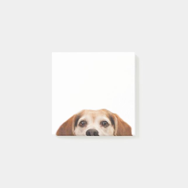 Hej Cute Funny Beagle Hund Modern Trendig Post-it Block (Framsida)