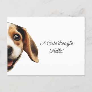 Hej Cute Funny Beagle Hund Modern Trendig Vykort