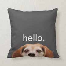 Hej Cute Funny Smildra Beagle Hund Modern Grått