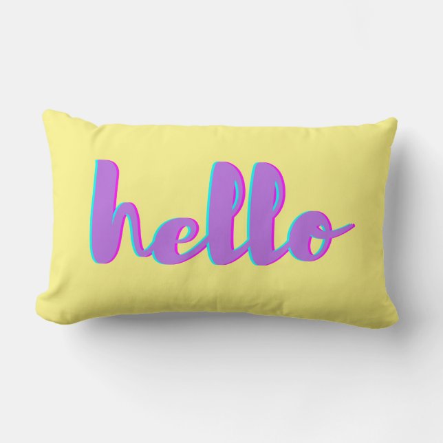 Hej Cute Modern Reversible Dekorativ kudde (Framsida)