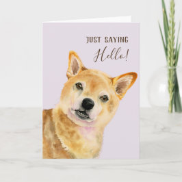 Hej | Cute Shiba Inu Hund Kort
