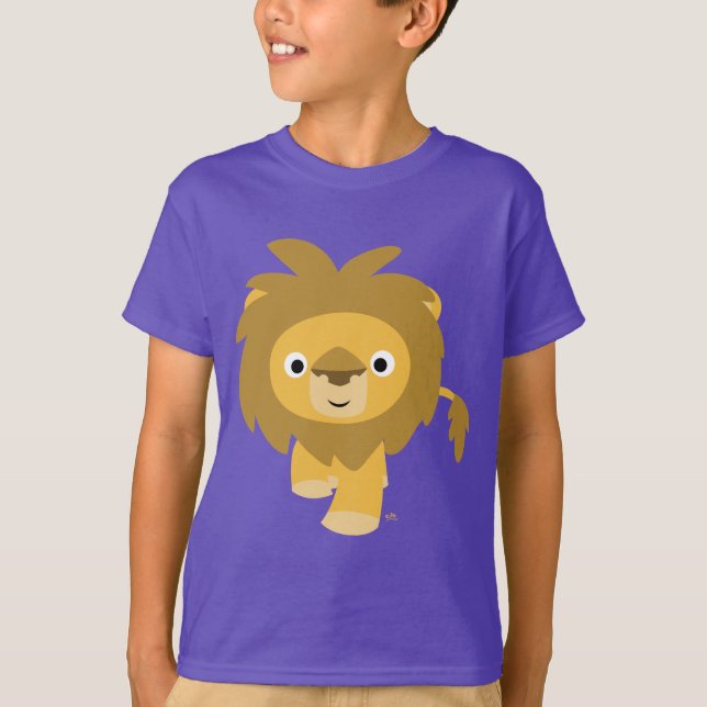 Hej! Cute Tecknad Lejona barn T-shirt (Framsida)