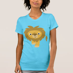 Hej! Cute Tecknad Lejona kvinnor T-shirt
