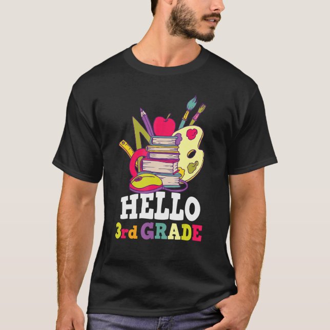 Hej Cute Tredje Klass tredje Klass 1 T Shirt (Framsida)