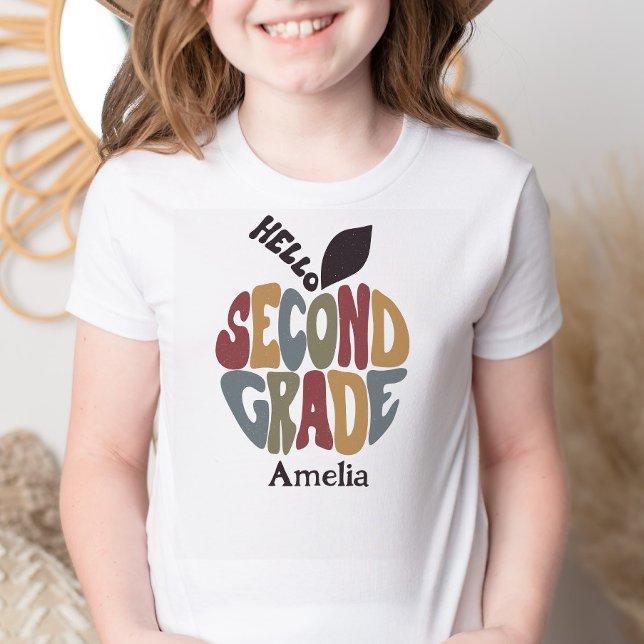Hej Cute Trendig andra Klass Back to school T Shirt (Skapare uppladdad)