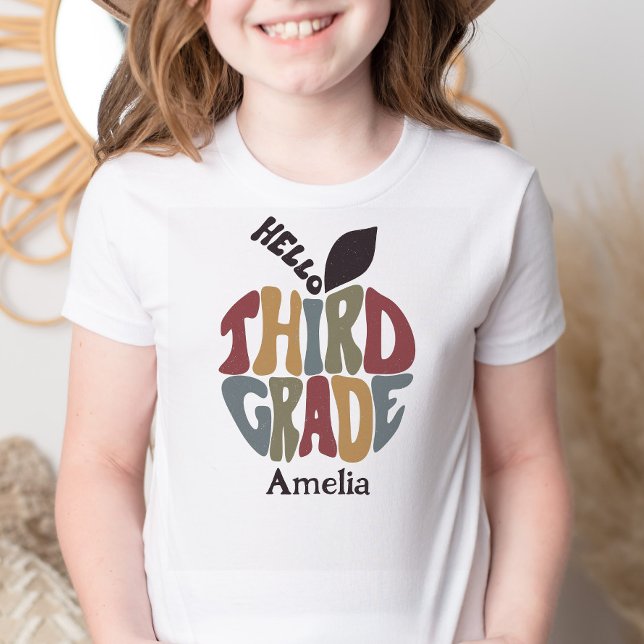 Hej Cute Trendig i tredje Klass Back to school T Shirt (Skapare uppladdad)