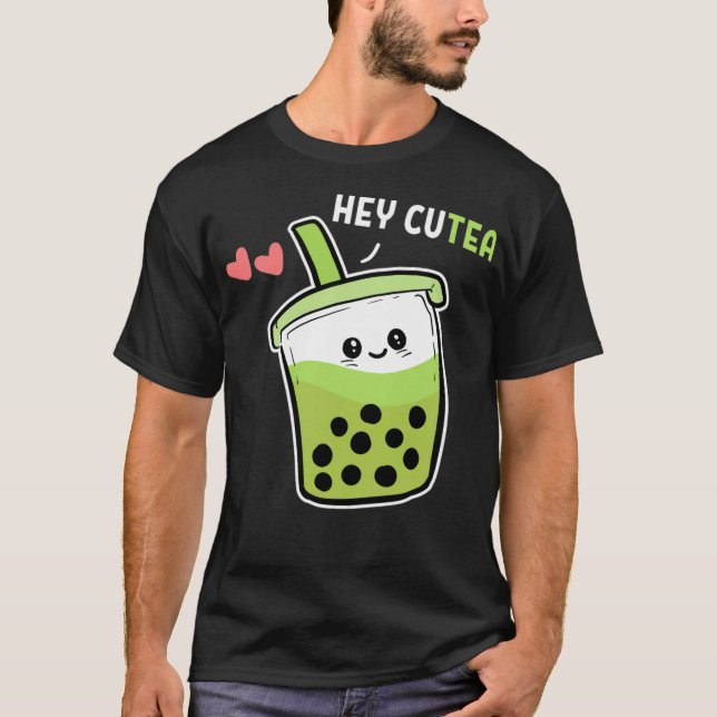 Hej CuTea Bubble Tea Älskare Gift-ridspel appall T Shirt (Framsida)