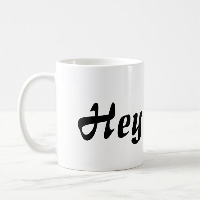 Hej Cutie Black Lettering Kaffemugg (Vänster)