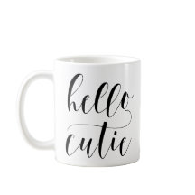 Hej Cutie Modern Calligraphy | Svart typografi