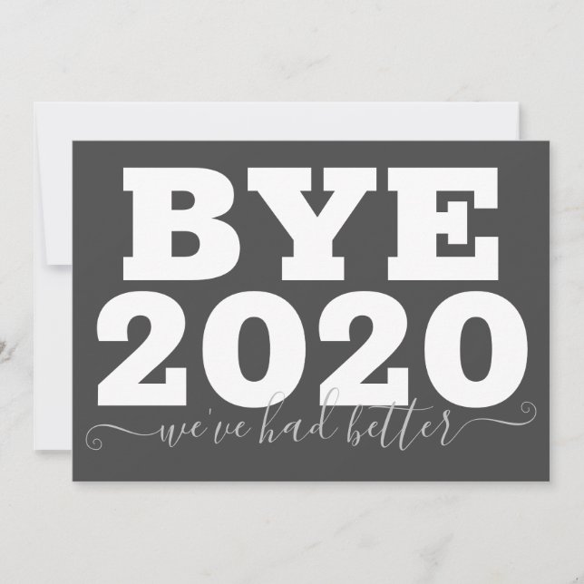 Hej då 2020. Vi har haft det bättre Kort (Framsida)