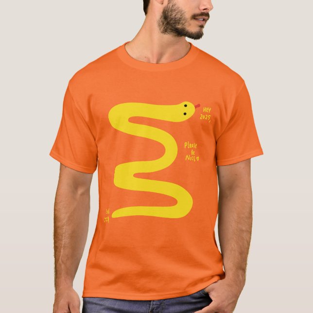 Hej då, 2024, Hej 2025 - År för ormen T Shirt (Framsida)