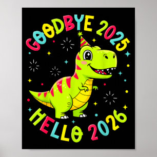 Hej då 2025 Hej 2026 Gott Nytt År 2026 Nye Cu Poster