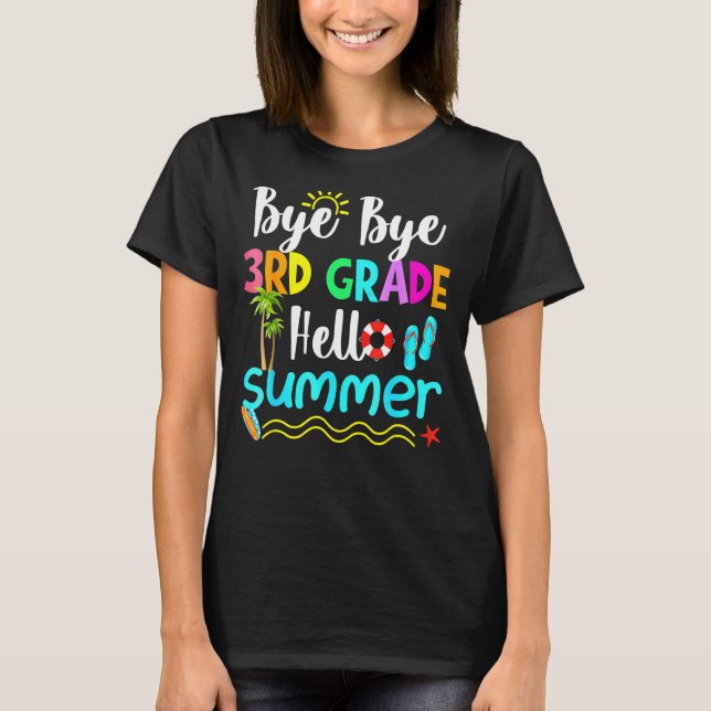 Hej då, 3:e Klass Hej Sommarlärare Student Sc T Shirt (Framsida)