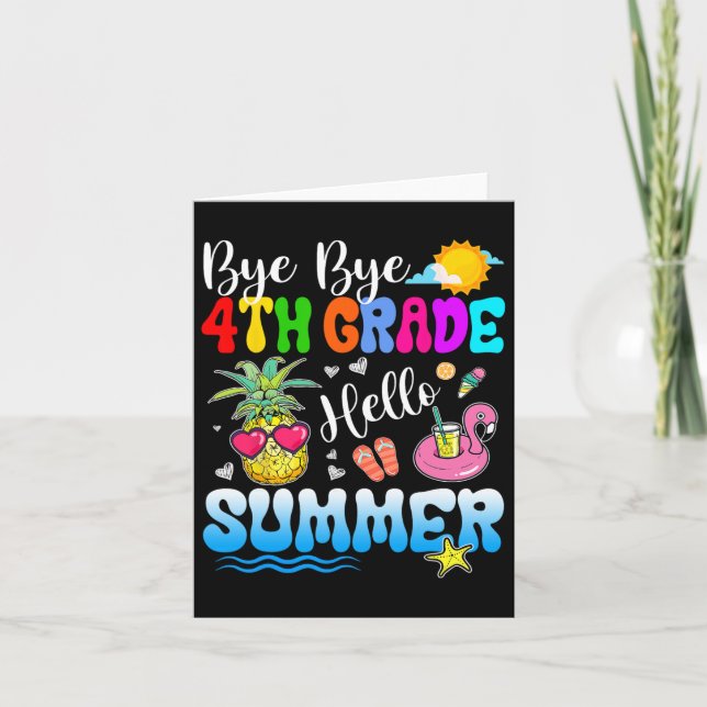 Hej då, 4:e Klass Hej sommarlärare i Studenten Kort (Framsida)