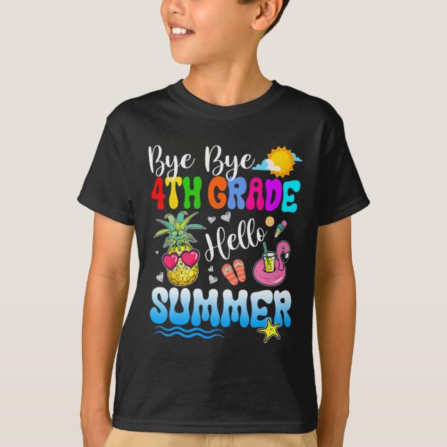 Hej då, 4:e Klass Hej sommarlärare i Studenten T Shirt (Framsida)