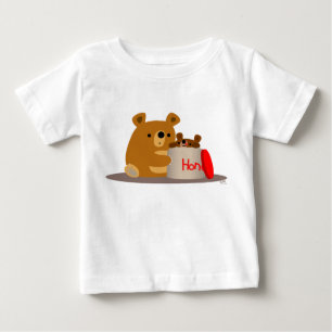 Hej då, älskling! Cute Tecknad Bears Baby T-Shirt