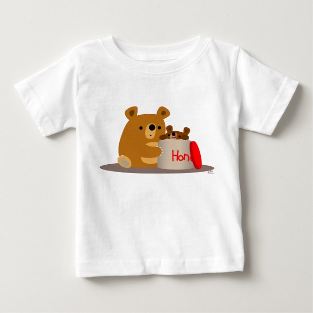 Hej då, älskling! Cute Tecknad Bears Baby T-Shirt (Framsida)