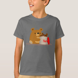 Hej då, älskling! Cute Tecknad Bears Children T-Sh Tröja
