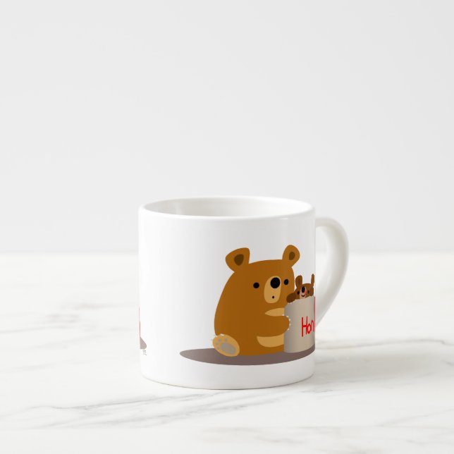 Hej då, älskling! Cute Tecknad Bears Espresso Mugg Espressomugg (Framsida höger)