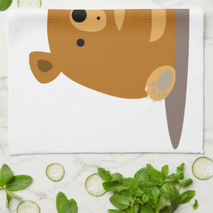 Hej då, älskling! Cute Tecknad Bears Kitchen Towel Kökshandduk