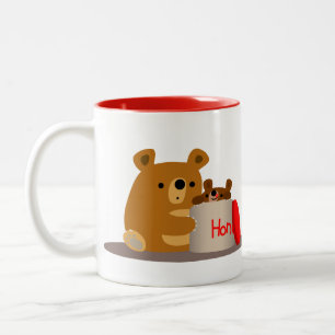 Hej då, älskling! Cute Tecknad Bears Mugg