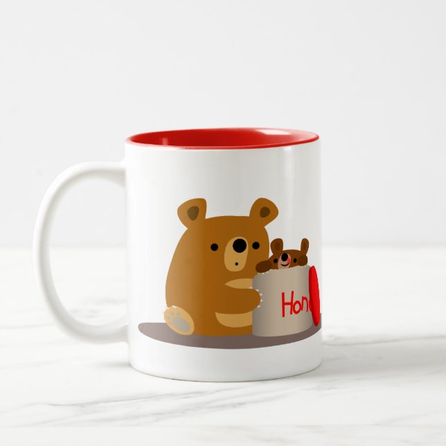 Hej då, älskling! Cute Tecknad Bears Mugg (Vänster)