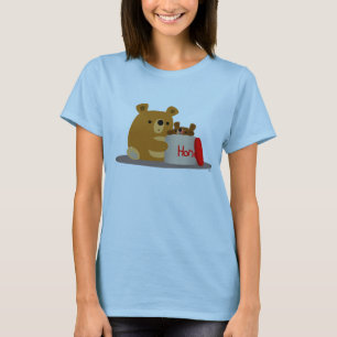 Hej då, älskling! Cute Tecknad Bears Women T-Shirt