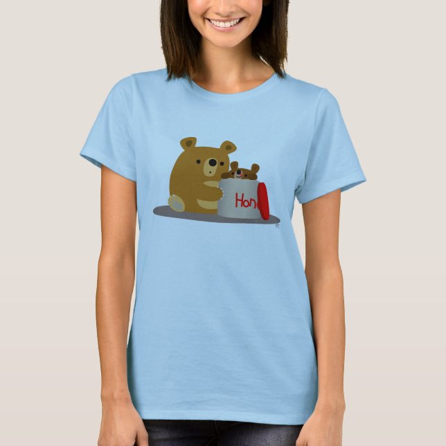 Hej då, älskling! Cute Tecknad Bears Women T-Shirt (Framsida)