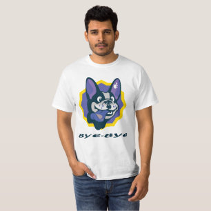 Hej då Bull dog lycklig T-shirt