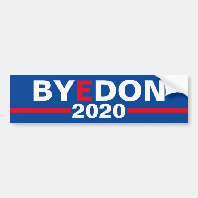 "Hej då Don 2020" Blue Bumper Sticker Bildekal (Framsidan)
