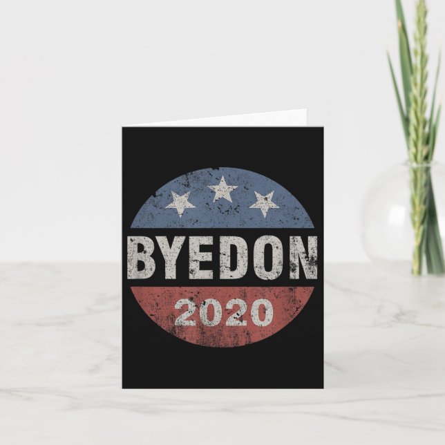 Hej då, Don 2020 Byedon Button Funny Joe Biden Ant Kort (Framsida)