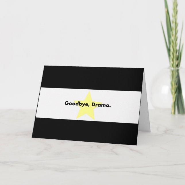 Hej då, Drama Card Kort (Framsida)