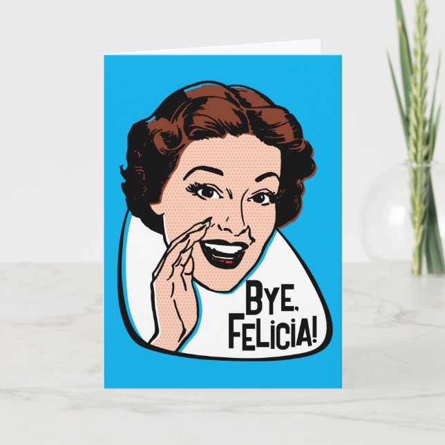 Hej då Felicia Anpassade Greeting Card Kort (Framsida)