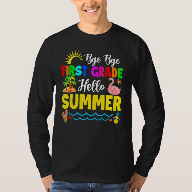 Hej då första Klass Hej Sommaren förra dagen T Shirt (Framsida)